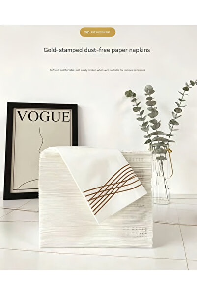 Nonebranded Rose Gold Disposable Napkins , Premium Soft & Absorbent Paper Din...