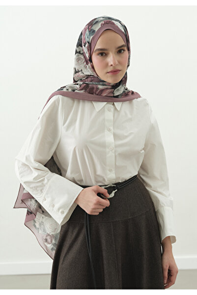 Freshscarfs Şal din bumbac cu model Rose Breeze, roz trandafiriu