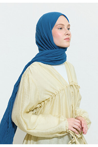Freshscarfs Pamuklu Keten Şal Butterfly Tea