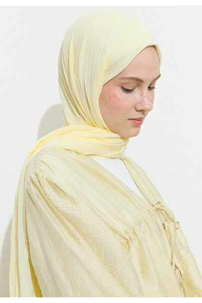 Freshscarfs Pamuklu Keten Şal Butter