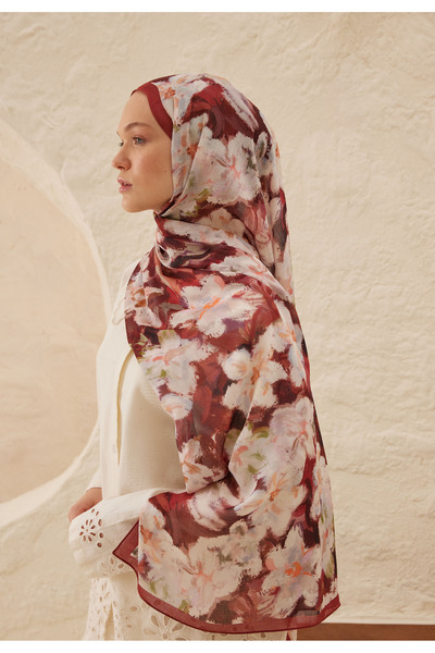Freshscarfs Dora Desen Rami Şal Gülkurusu