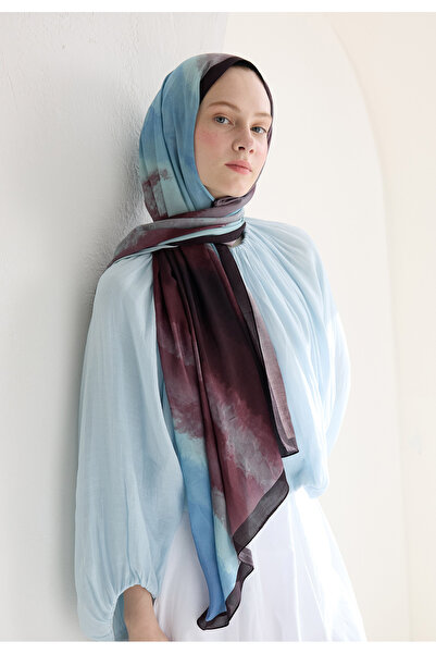 Freshscarfs Mürdüm Ombre Floş Viskon Şal