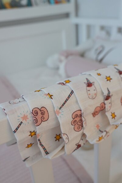 BUDİZZZ 100 Pamuk Müslin Bebek Ağız Mendili 5’li Set – OEKO-TEX Sertifikalı (...