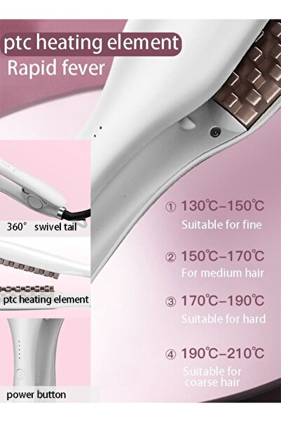 Arabest Ceramic Curling Iron with Checkerboard Plate, Smooth Waves & Curls fo...