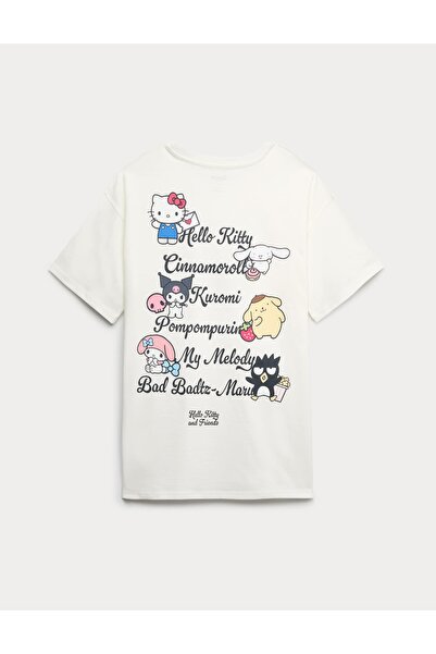 Marks & Spencer Saf Pamuklu Hello Kitty™ Baskılı Tişört (2-16 Yaş)