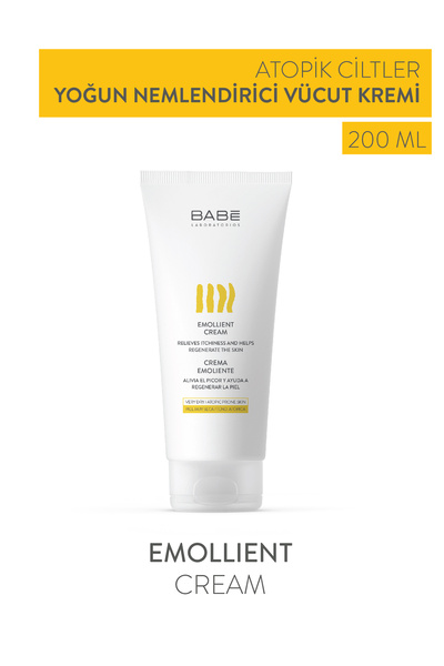 Babe Laboratorios Emollient Cream 200ml - Çok Kuru Ciltler İçin Vücut Kremi