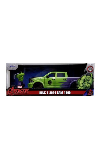 Simba JADA MARVEL SET FIGURINA HULK SI MASINUTA METALICA RAM 1500 2014 SCARA ...