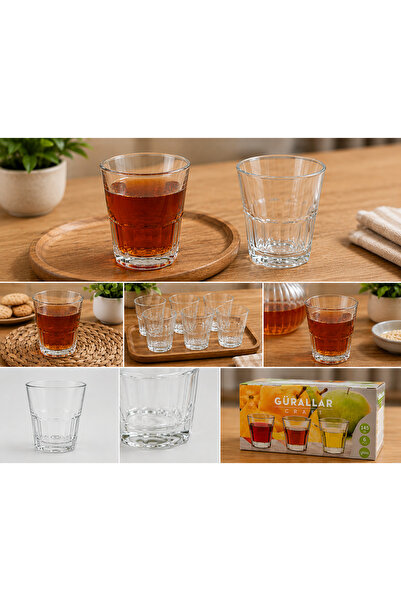 GÜRALLAR Coffee Side Water Glass 145 Cc Glass Cup Tea Cup Small Serving Cup