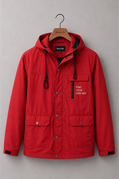 Mero Life Men's Water and Wind Resistant Lined Seasonal Thin Raincoat & Jacket