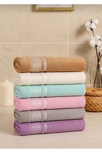 Mela Home Set de 6 prosoape pentru mâini și față cu model bambus 50*90 cm - p...