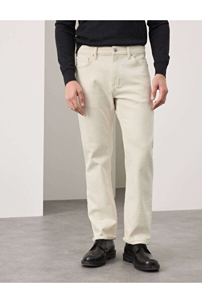 Marks & Spencer Saf Pamuklu Düz Kesim Selvedge Jean