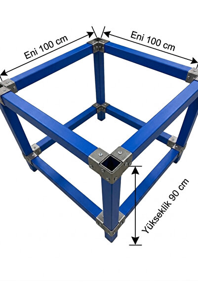 DİRİLİŞ Metal Profil Bağlantı Aparatı Profilden Demonte Masa 100x100 yüksekli...