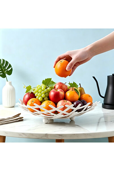 HT Home Organizers سلة فواكه متينة وآمنة للطعام يمكن استخدامها لتخزين الفواكه...