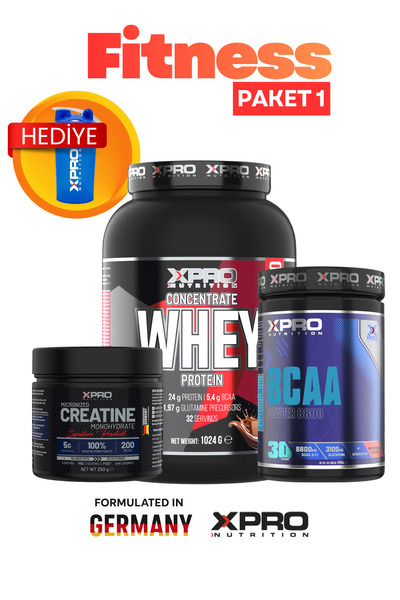 Xpro Nutrition Fitness Paketi 1 - Whey Protein(Çikolata)-Creatine-Bcaa(Karpuz)