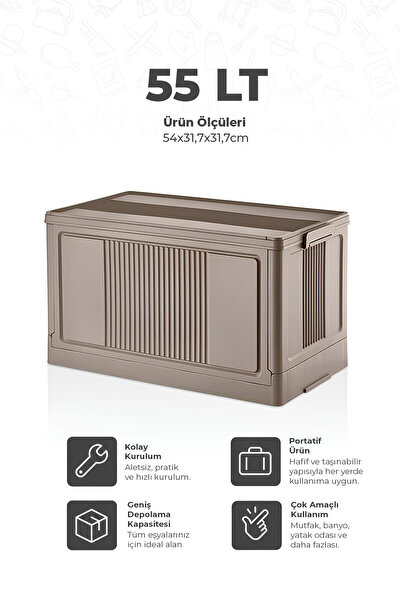 Kitchen Life Tekli İstiflenebilir Portatif Katlanabilir Çok Amaçlı Organizer ...