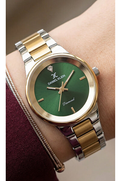 Daniel Klein Diamond Silver and Gold Stainless Steel Watch for Women DK.1.141...