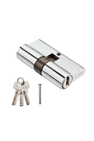 Lawazim Pro7 Door Lock Cylinder - 60mm Silver Double Sided with 3 Keys Pick-R...
