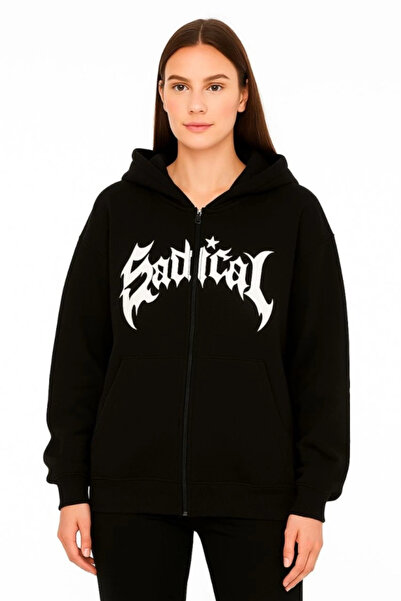 Generic Brand Oversized Hooded Sweatshirt Hoodie 3 Thread Ş Fleece-Lined Cott...