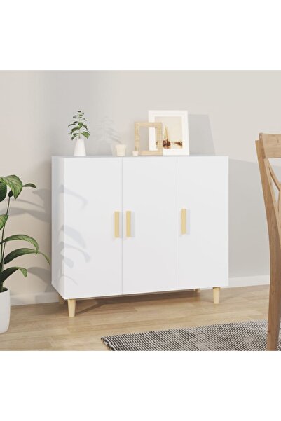 Concept Servantă, alb, 90x34x80 cm, lemn prelucrat