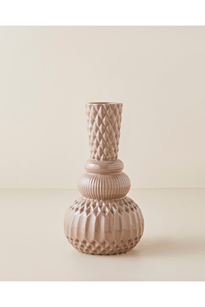 English Home Kelsey Porselen Vazo 24 cm Kahve