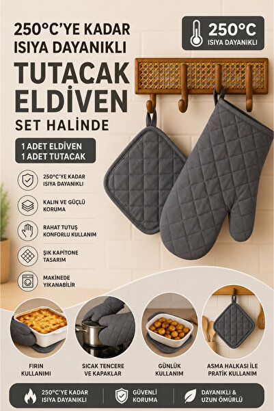 Miabella Home Oven Mitts Oven Holder Premium Heat Proof Kitchen Glove Holder ...