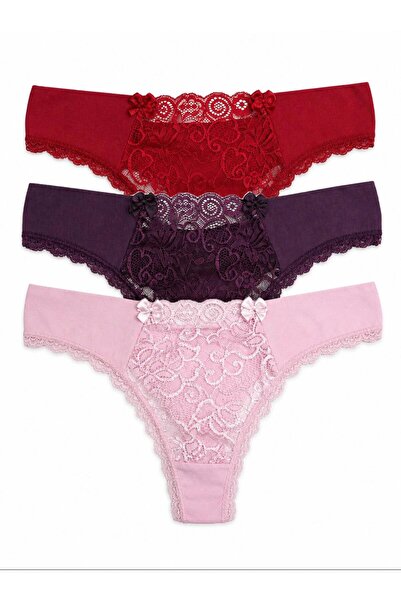 MİSS ELİZZA Black-Tan-Leopard Cotton Panties 3 Pieces