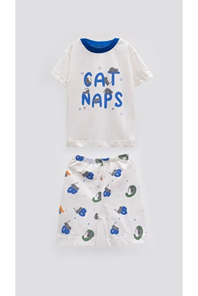 aden kids "kedili Desenli Bebek Ve Çocuk Yazlık Pijama Takımı - Rahat Ve Şiri...