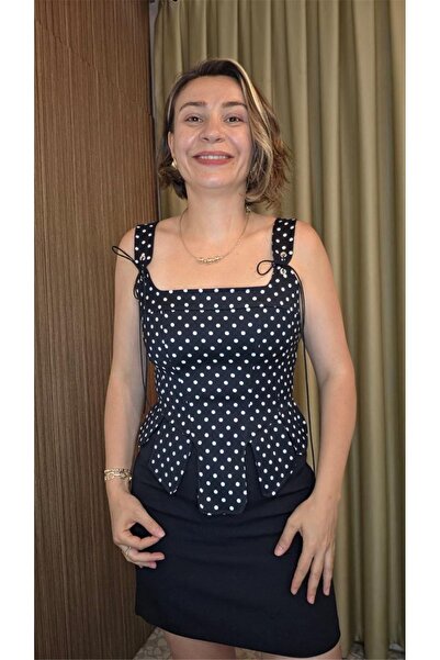 MU&ME BOUTİQUE ΜΠΛΟΥΖΑΚΙ ΚΟΡΣΕΤ ΜΕ ΛΕΠΤΟΜΕΡΕΙΕΣ ΚΑΙ ΠΟΥΑΝΤΕΛΕΣ