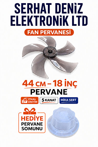 serhat deniz Kv 1718 Era Vantilatör Pervanesi 5 Kanat Şeffaf Mika Sert 44 Cm ...