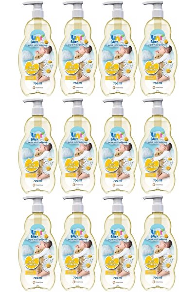 Uni Baby شامبو أطفال 700 مل سويت دريمز (مع مضخة) (مجموعة من 12 قطعة)