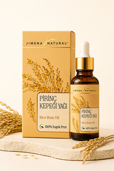 Jimena Natural زيت نخالة الأرز 100% طبيعي معصور على البارد 30 مل