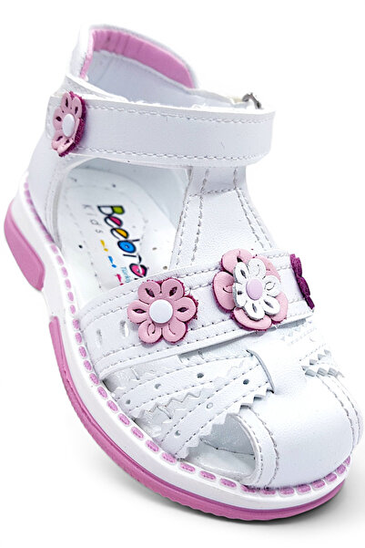 BEEBRON Orthopedic Baby Girl and Child Sandals Bouquet Series White Bkt2409