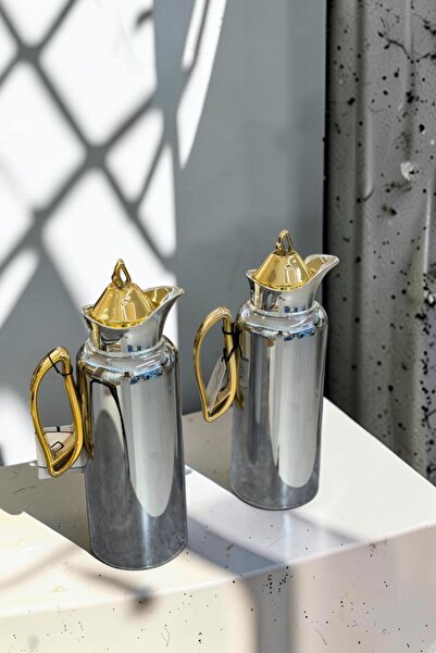 sahal aloula Trams Princess Luxury Set for Shahi and Coffee - Shiny Silver wi...