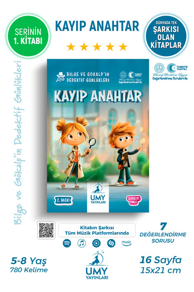 UMY Yayınları Kayıp Anahtar - Bilge ve Gökalp'in Dedektif Günlükleri Serisi