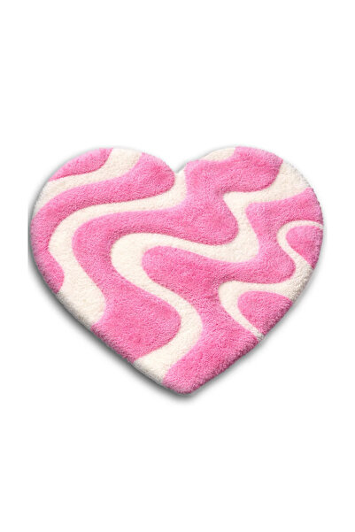 Rugs Modern Halı SDT Pembe Beyaz Retro Kalp Dokuma Taban Dekoratif Halı sdt679
