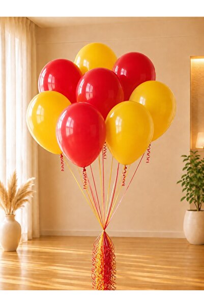 Parti Adresi Sarı Kırmızı Balon 10'lu 12”