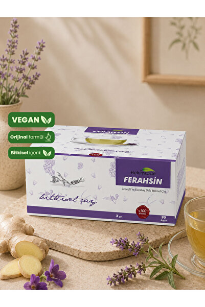 Hekimzade Ferahsin - Zencefil Ve Karabaş Otu Içeren Bitkisel Paket Çay - 90 A...