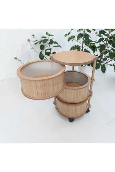 BAMBOO VEGETABLE STAND AND ORGANIZER 3 TIER AKCA