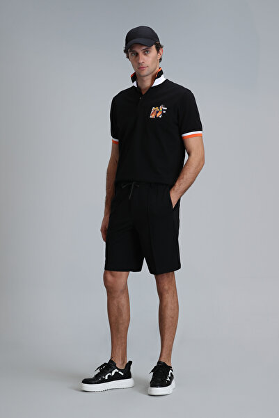 Lufian Ανδρικό σορτς Chino Slim Fit Μαύρο της Chris Spor