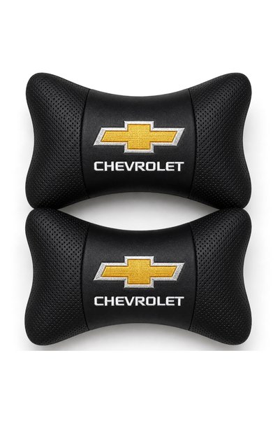 BsElektronik Chevrolet Papyon Yastık - Boyun Yastığı - Deri Yastık Logolu
