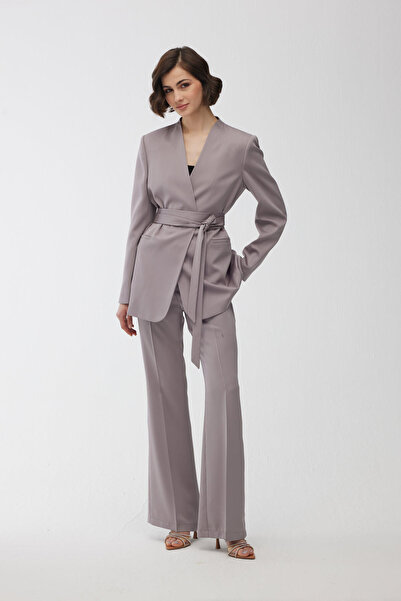 Manuka SATIN SPANISH CROWN TROUSERS GRAY