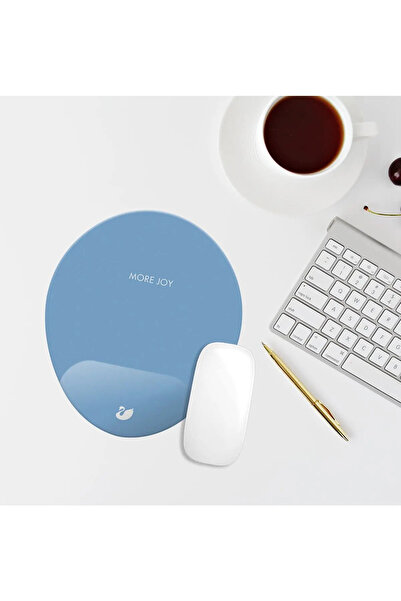 Özer Store Blue More Joy Οβάλ Ποντίκι με Στήριγμα Καρπού Πατάκι ποντικιού