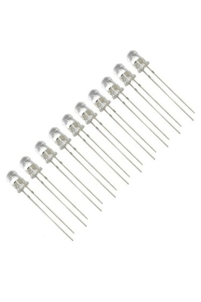 eğiteklab 10 adet 5mm Beyaz Led