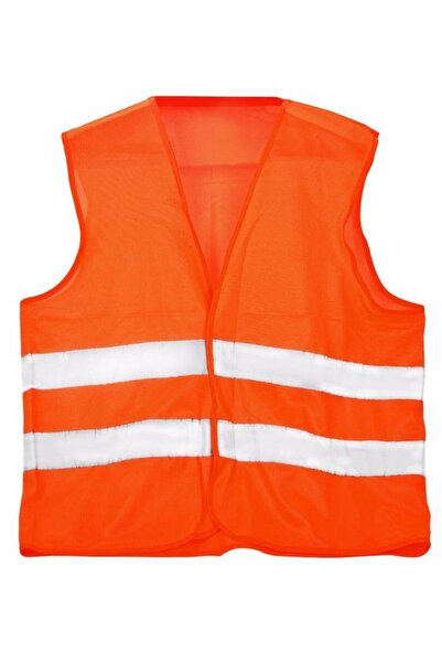 Generic Brand Standard Warning Vest Yellow and Orange Color Orange