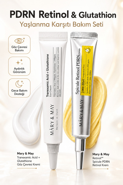 Mary & May PDRN Retinol & Glutathion Yaşlanma Karşıtı Bakım Seti