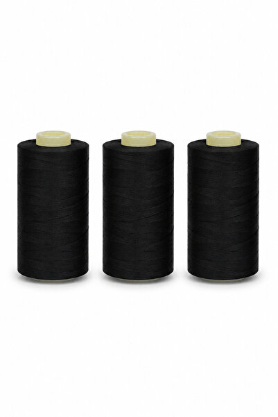 RuzgarHome Black 3-Pack Sewing Machine/Overlock Machine Thread