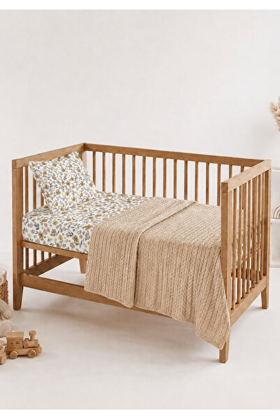 ngn collection Baby 3-Piece Pique Set 110X140 cm 100% Cotton Knitted Patterne...