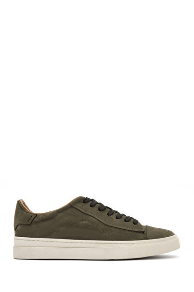 Derimod Erkek Haki Bağcıklı Nubuk Deri Sneaker 25SFD6105V3