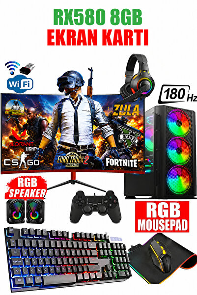 Dmc N249 Windows 11 Ryzen 5 5500,16GB RAM,500GB HDD,256GB SSD,8GB RX580,24''1...