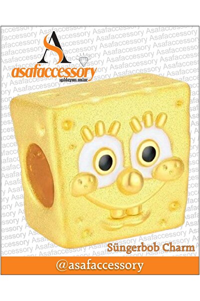 asaf Süngerbob charm | gümüş kaplama